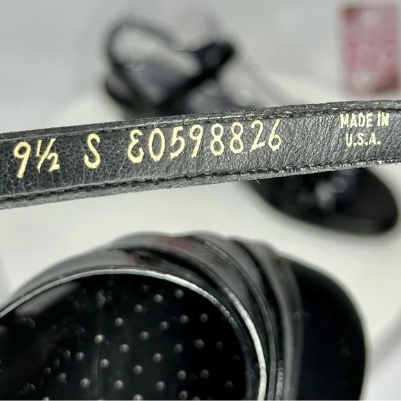 NW/OT SAS Tripad Comfort Strippy Black Patent Sandal Size 9.5 Slim - Picture 8 of 16